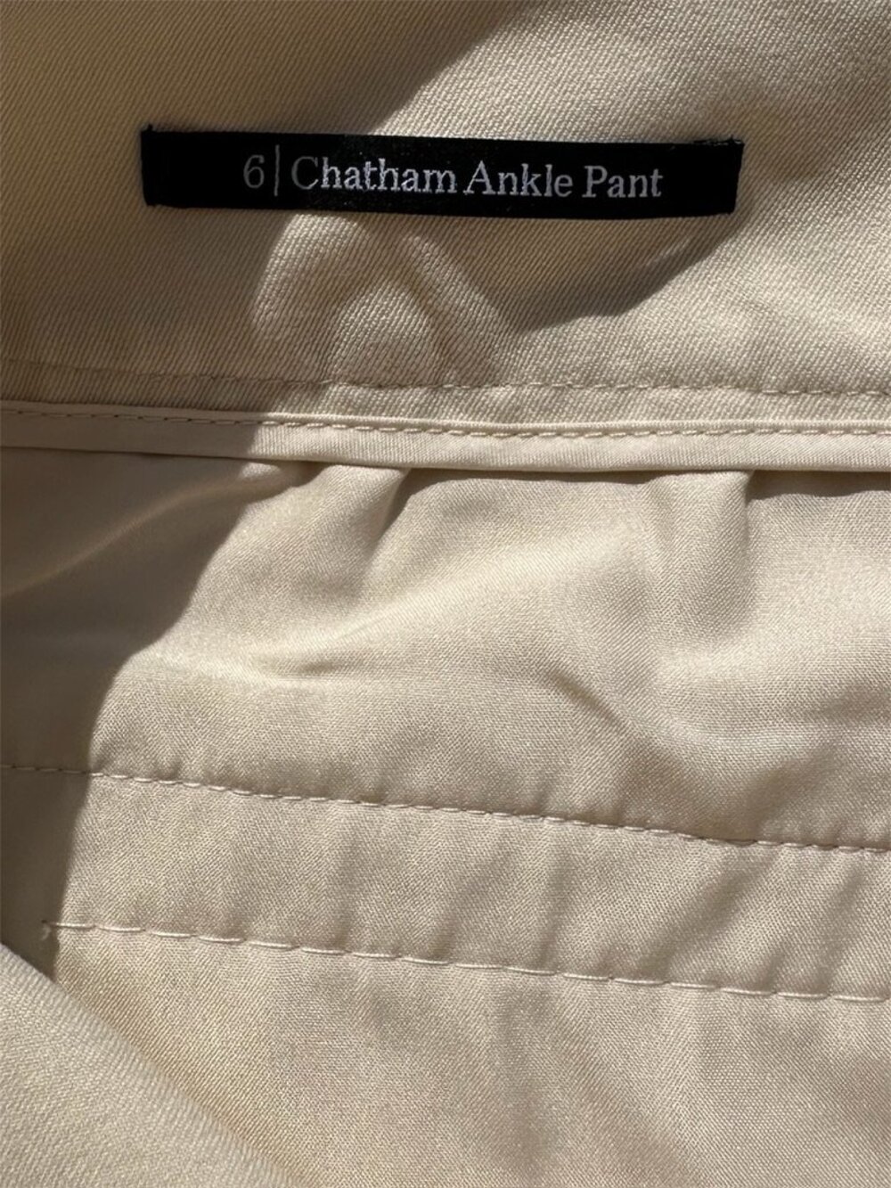 Talbots Buff Beige Chatham Ankle Pants 6 Side Zip Bi-Stretch Slim Trouser - Picture 6 of 11